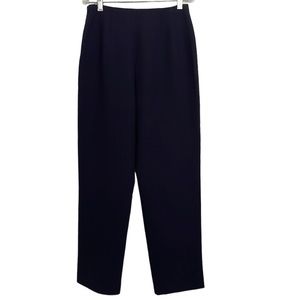 Vintage Dana Buchman navy wool flat front pants